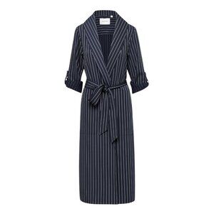Babaton Aritzia New Kahlo Pin Stripe Navy Blue Robe Sz XS